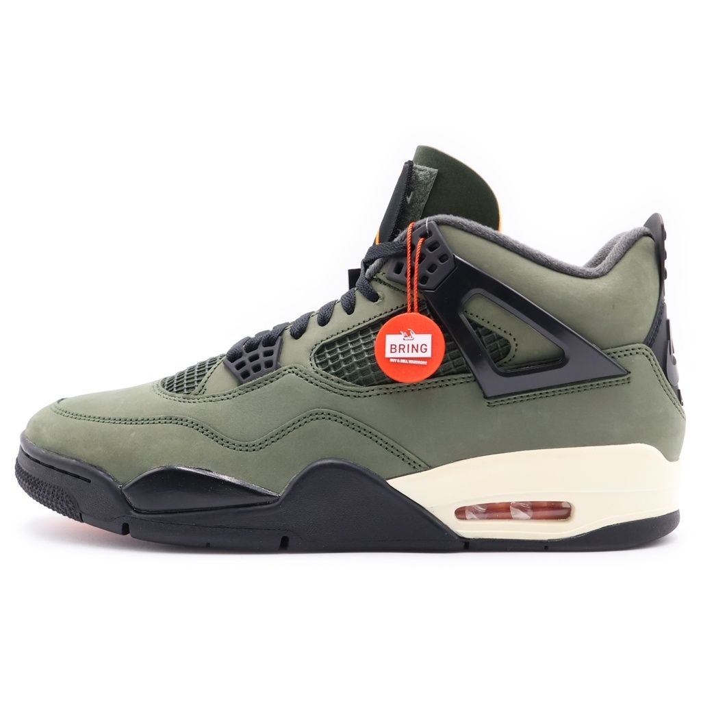 NIKE (ナイキ) ×UNDEFEATED AIR JORDAN 4 RETRO IB1519-200 アンディフィーテッド エアジョーダン4 レトロ ハイカットスニーカー US12/30.0cm カーキ