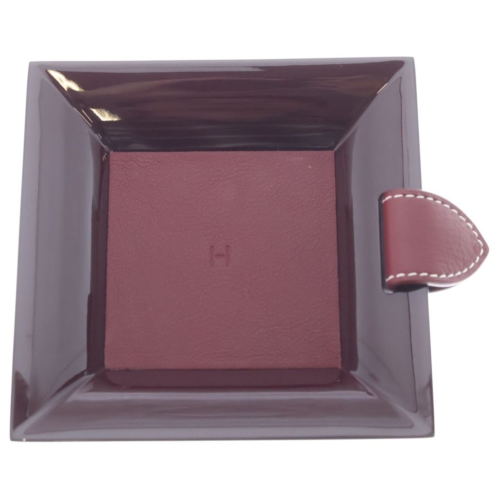 HERMES (エルメス) Atrium スクエア トレイ 小物入れ レッド