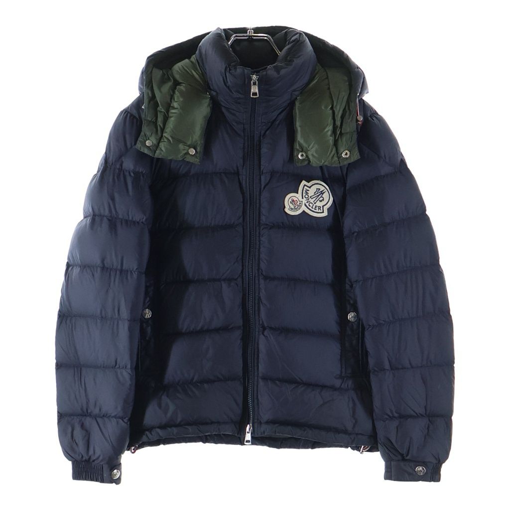 MONCLER (モンクレール) 18AW BRAMANT ワッペンロゴ フーデッド ダウンジャケット ネイビー D20914181149 53334