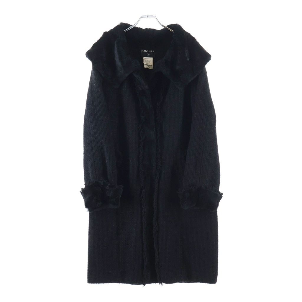 CHANEL (シャネル) 01A ヴィンテージシャネル ラビットファーコート ブラック P18169W02825