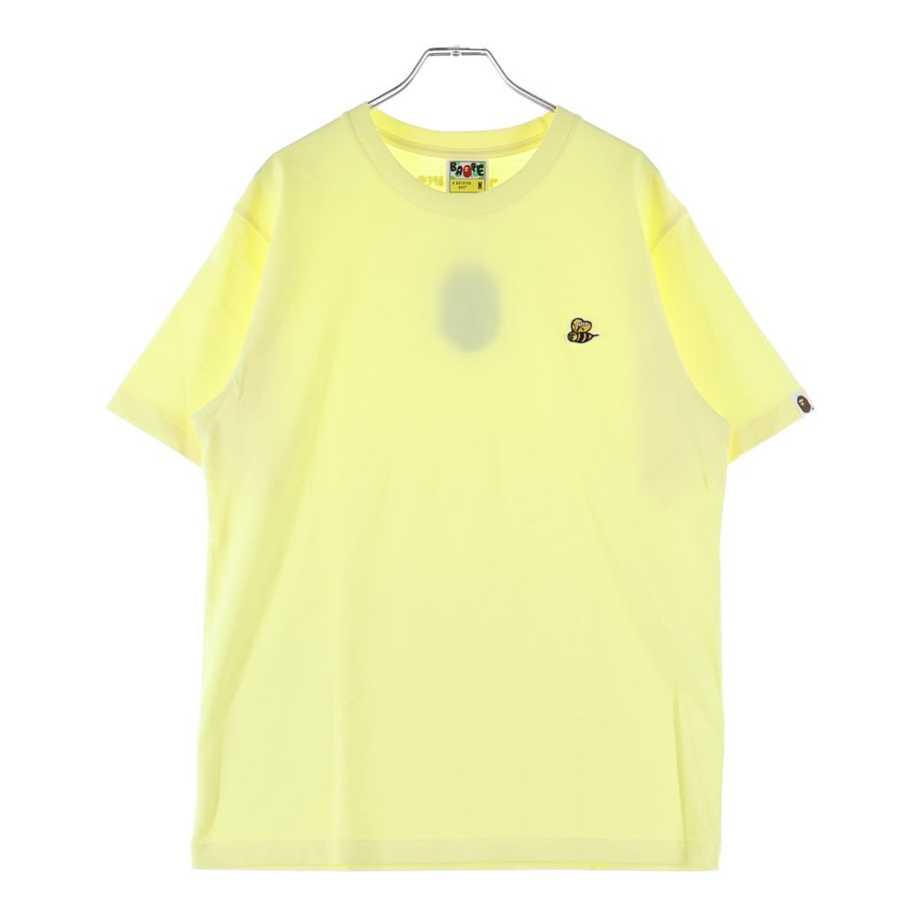 A BATHING APE (アベイシングエイプ) BEE ONE POINT TEE 1M30-110-302 蜂 ワンポイントTシャツ 半袖カットソー イエロー 10,156円