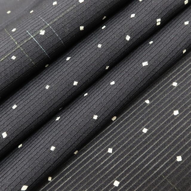 百華❀Y5002◇美品 正絹 手縫い仕立て 居敷当て付 夏着物 五泉 絽 小紋