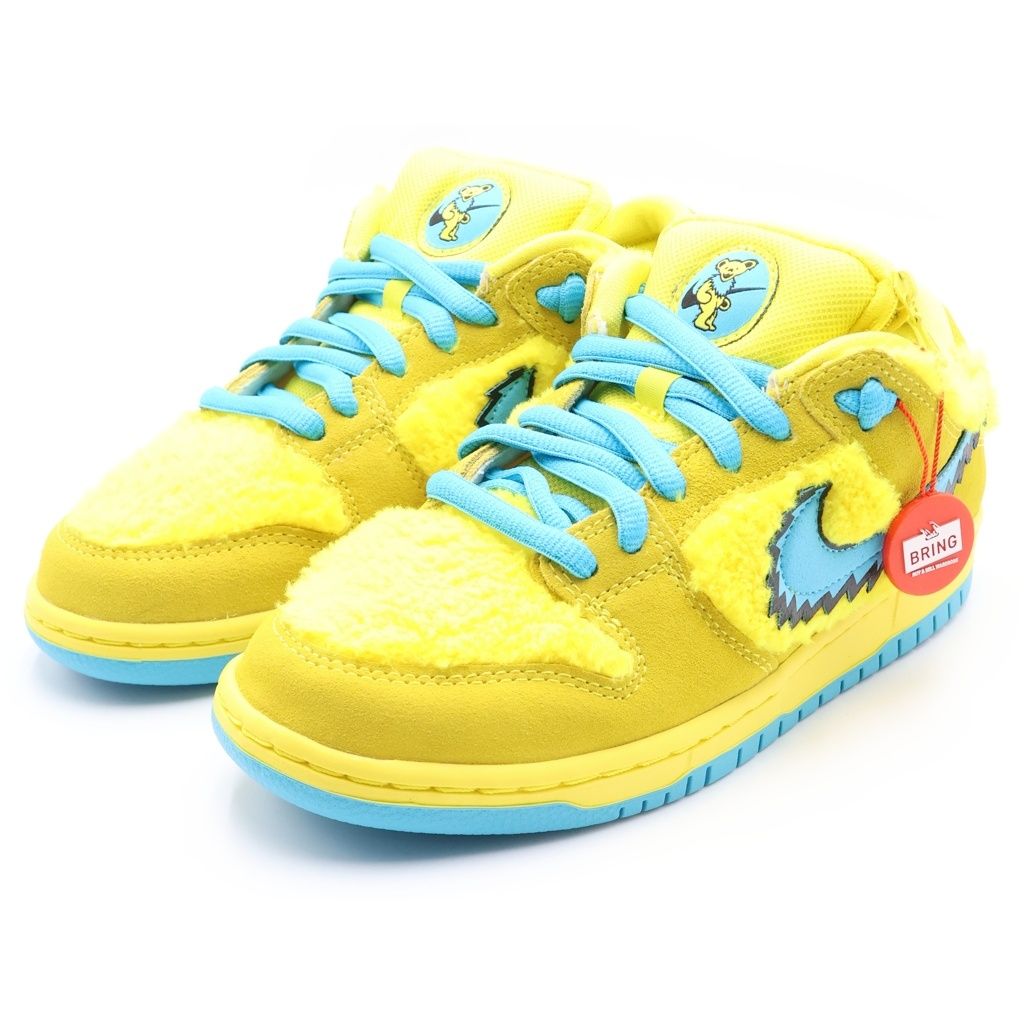 NIKE (ナイキ) ×Grateful Dead DUNK LOW Yellow Bear CJ5378-700 ダンク グレイトフルデッド ローカットスニーカー シューズ イエロー/ブルー US7/25.0cm