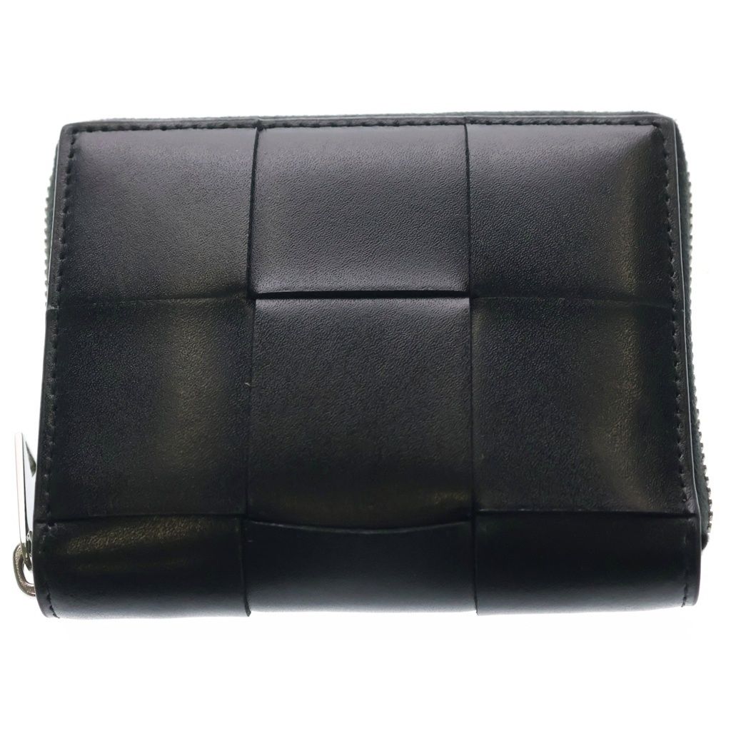 BOTTEGA VENETA (ボッテガヴェネタ) マキシイントレチャート 2つ折り財布 ブラック レザー