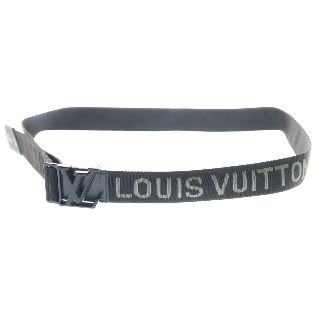 LOUIS VUITTON (ルイヴィトン) サンチュール LVウェビング 35MM LVバックル ベルト ブラック M0457Z