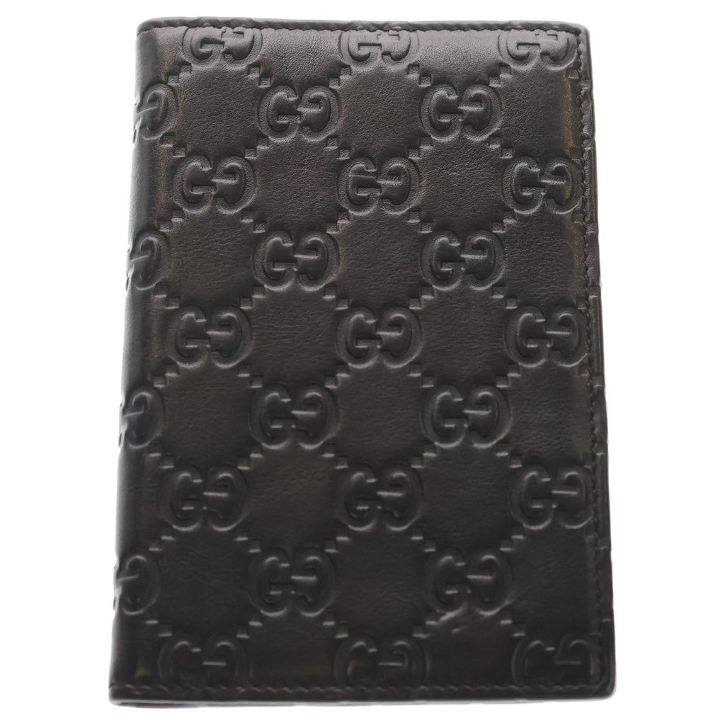 GUCCI (グッチ) シマ カードケース パスポートケース ブラウン 247261