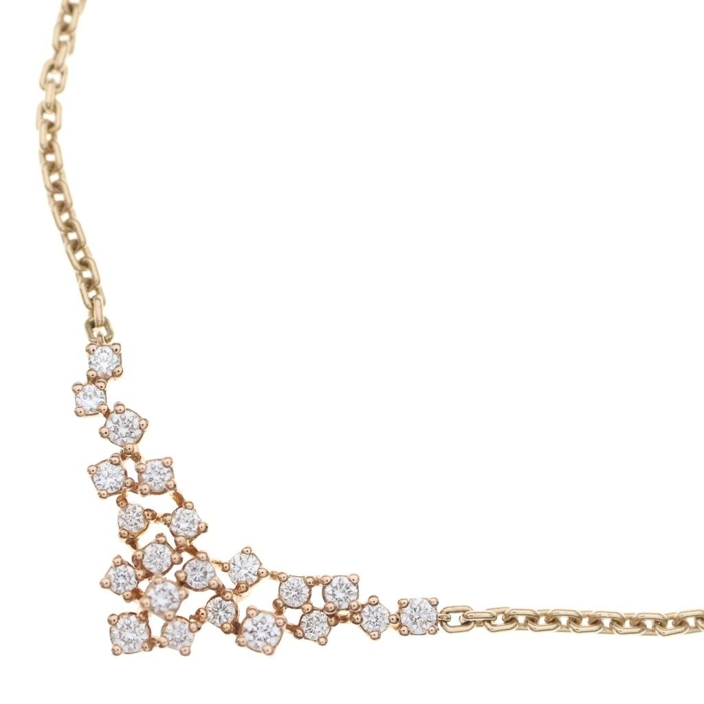 DAMIANI (ダミアーニ) ミモザ ダイヤネックレス ペンダント チェーン ピンクゴールド Au750PG 8.5g