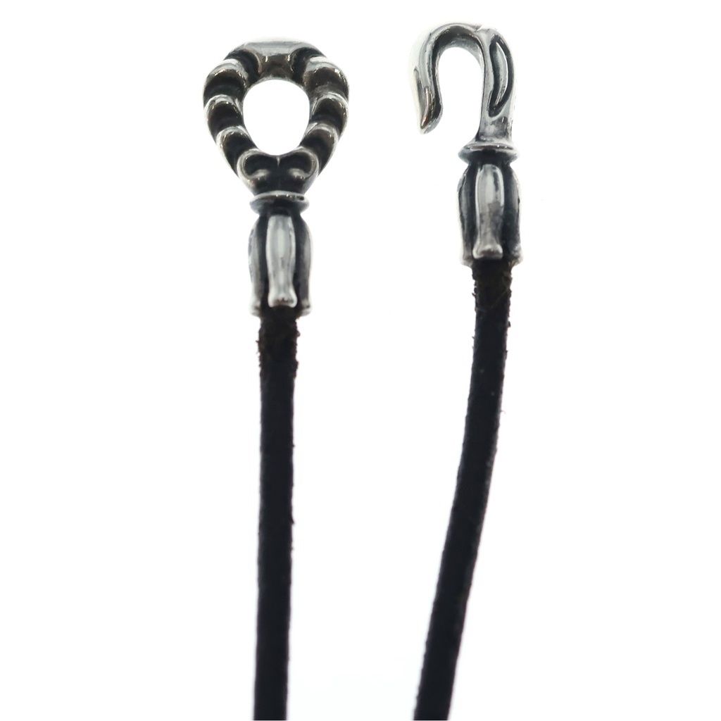 LONE ONES ロンワンズ MF Hooks Leather メイティングフライト レザー ネックレス ブラック LONE ONES (ロンワンズ) MF Hooks Leather メイティングフライト