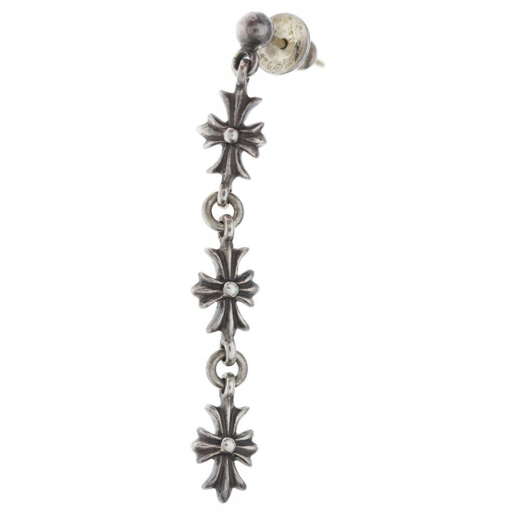 CHROME HEARTS (クロムハーツ) TINY E CH PLS 3 タイニーECHプラス3ドロップ ピアス シルバー BCA116