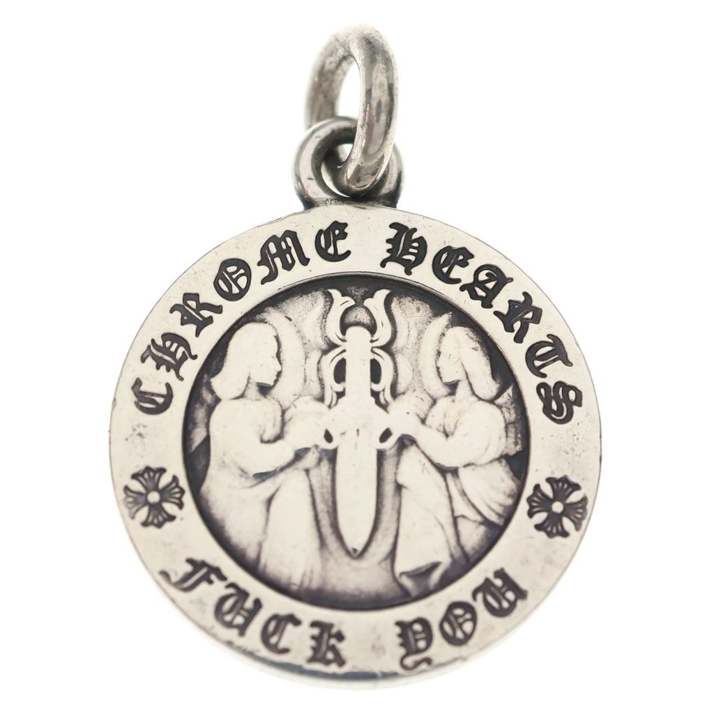 CHROME HEARTS (クロムハーツ) CHRM ANGL MDL V1 エンジェルメダルチャーム ペンダントトップ シルバーBCA229