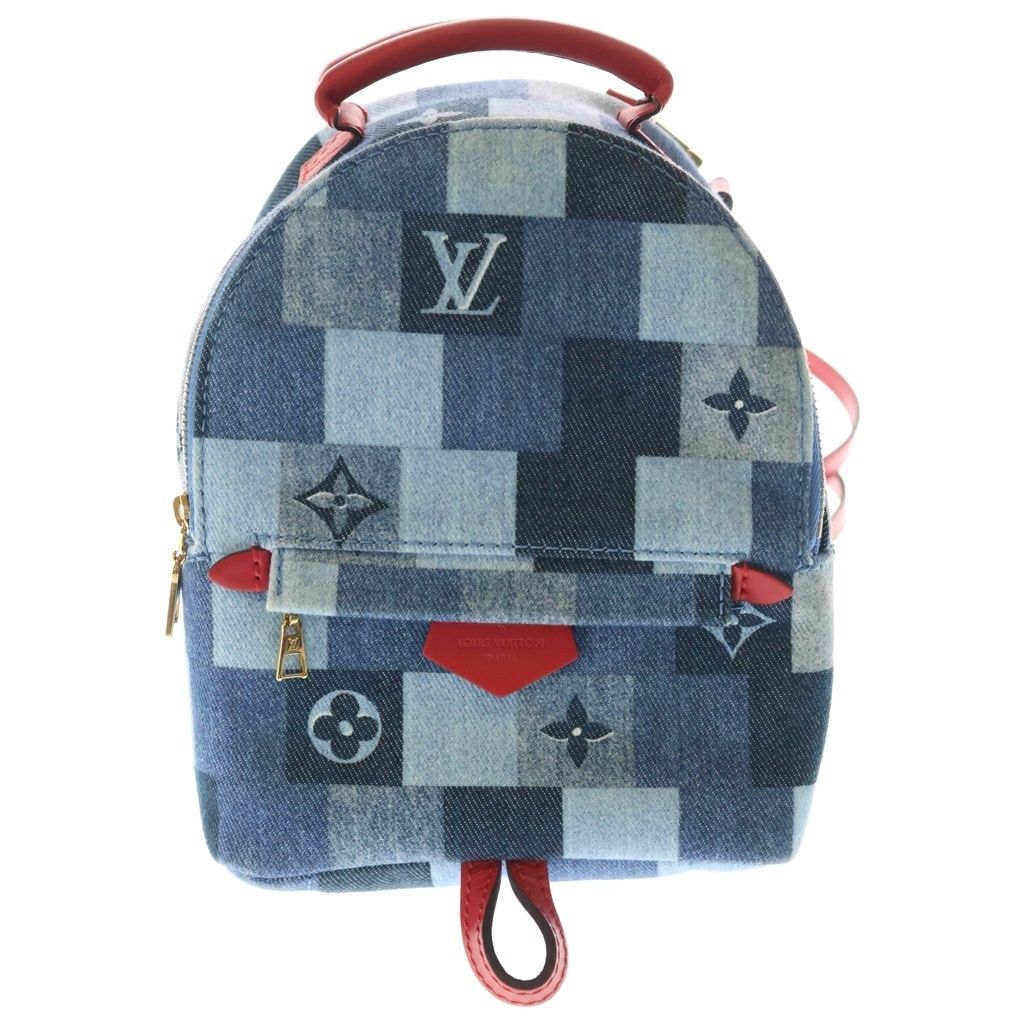 LOUIS VUITTON (ルイヴィトン) モノグラムデニム パームスプリングス バックパックMINI インディゴ M45043