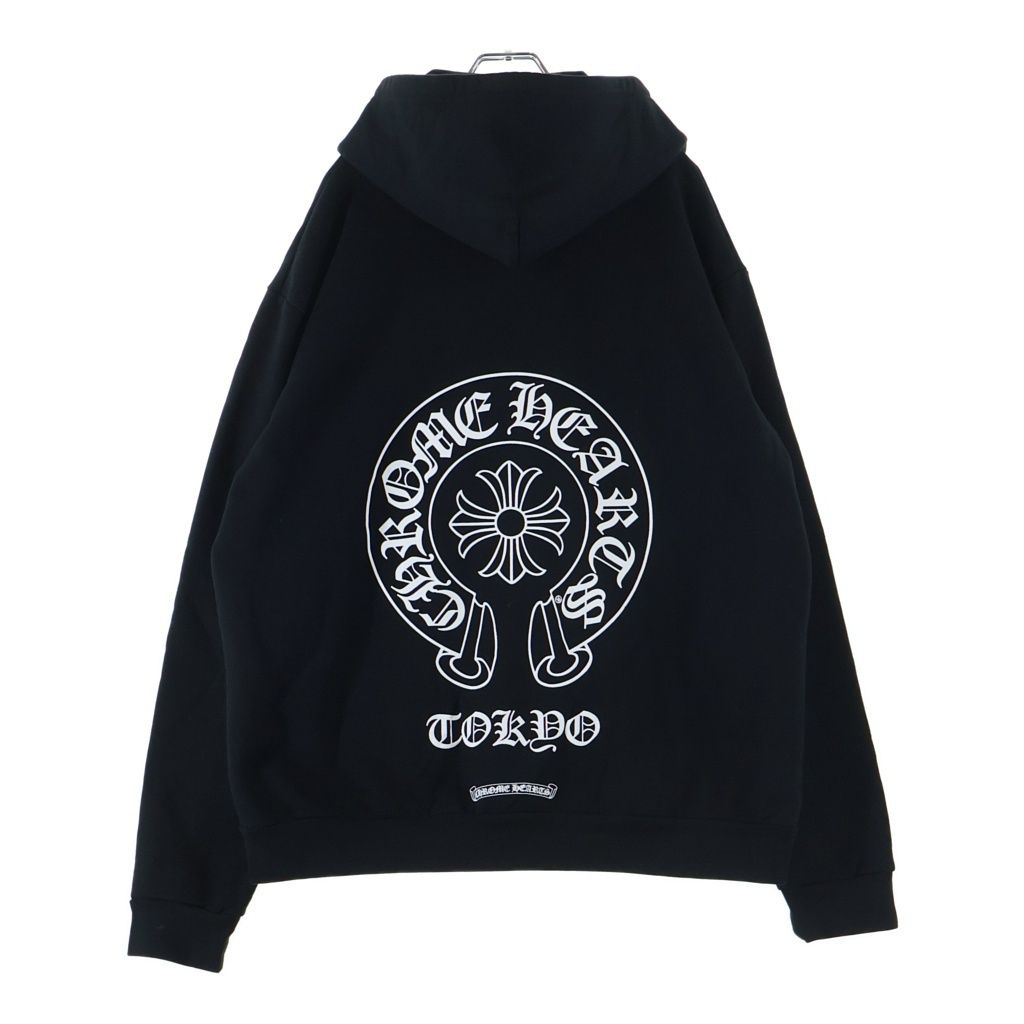 CHROME HEARTS (クロムハーツ) SWTSHRT HD ZIP LTD TOKYO 東京限定 ジップアップスウェットパーカー フーディー ブラック