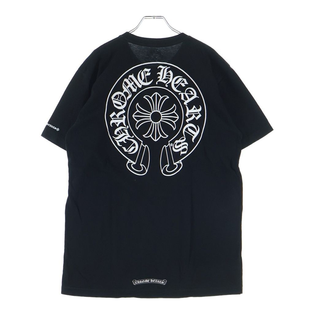 CHROME HEARTS (クロムハーツ) Horseshoe Tee ホースシュープリント 半袖Tシャツ カットソー ブラック