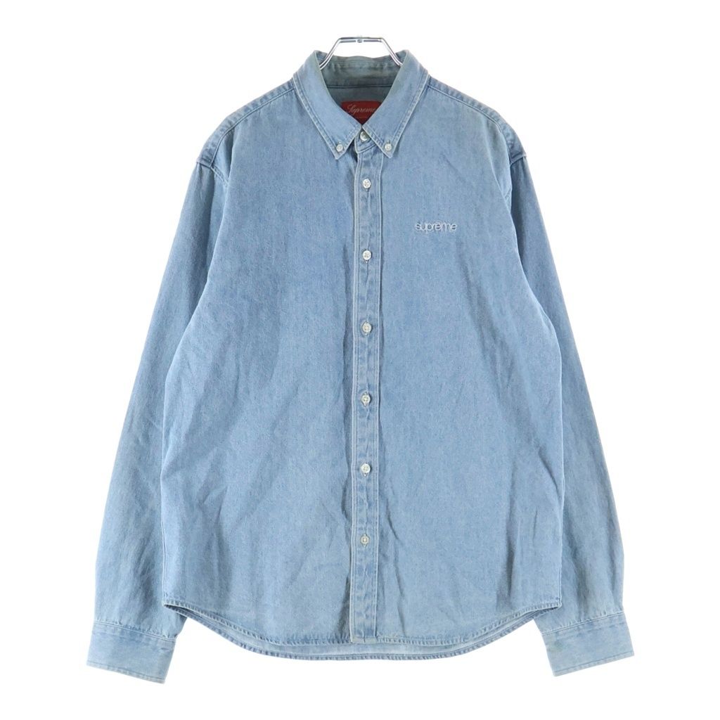 SUPREME (シュプリーム) 20AW Classic Logo Shirt クラシック ロゴ 長袖シャツ インディゴ