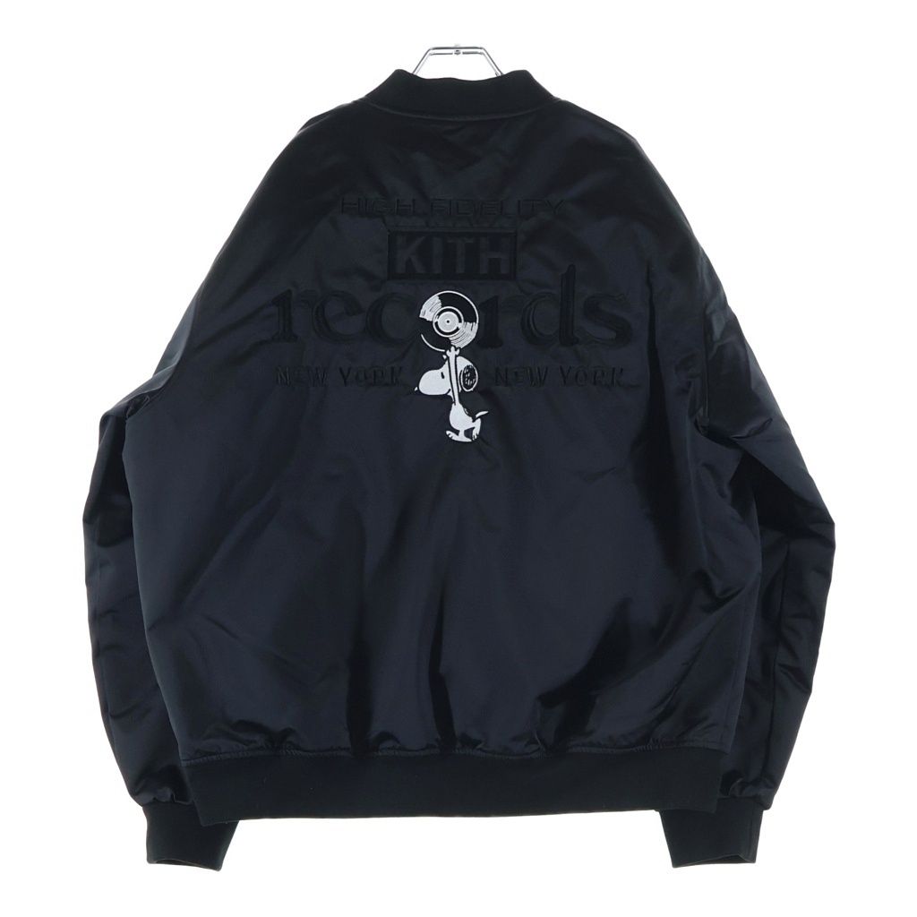 KITH (キス) × PEANUTS 75周年記念 ボンバージャケット ブラック 25-011-060-0024-1-0