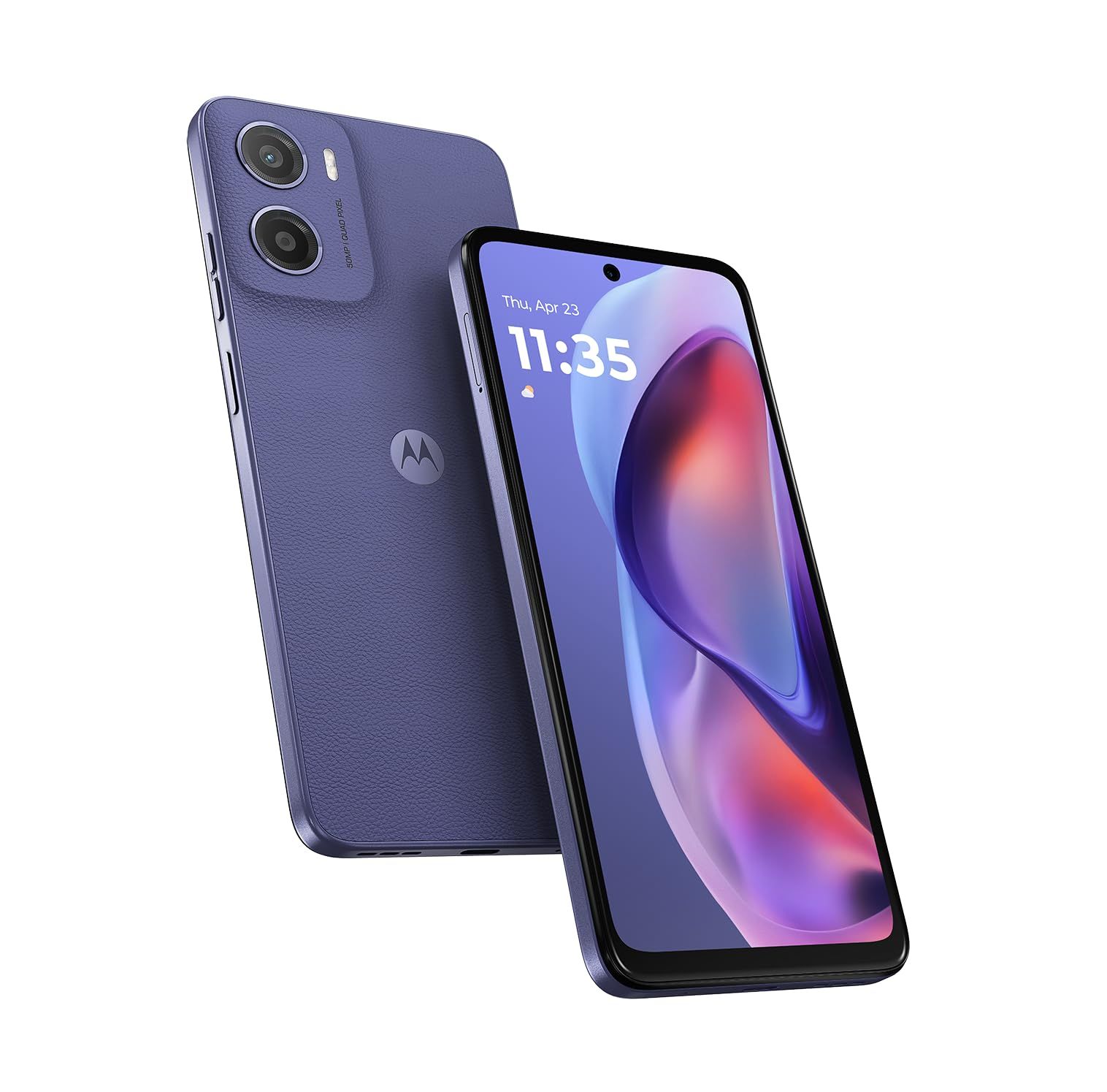 Motorola(モトローラ)motog05｜8GB/128GB｜フレッシュラベンダー｜SIMフリースマホ本体端末｜NFC対応｜ヴィーガンレザー｜ゴリラガラス｜正規代理店品｜6.7インチ｜HD+｜IP52防水防塵｜大容量バッテリー5, [フレッシュラベンダー]