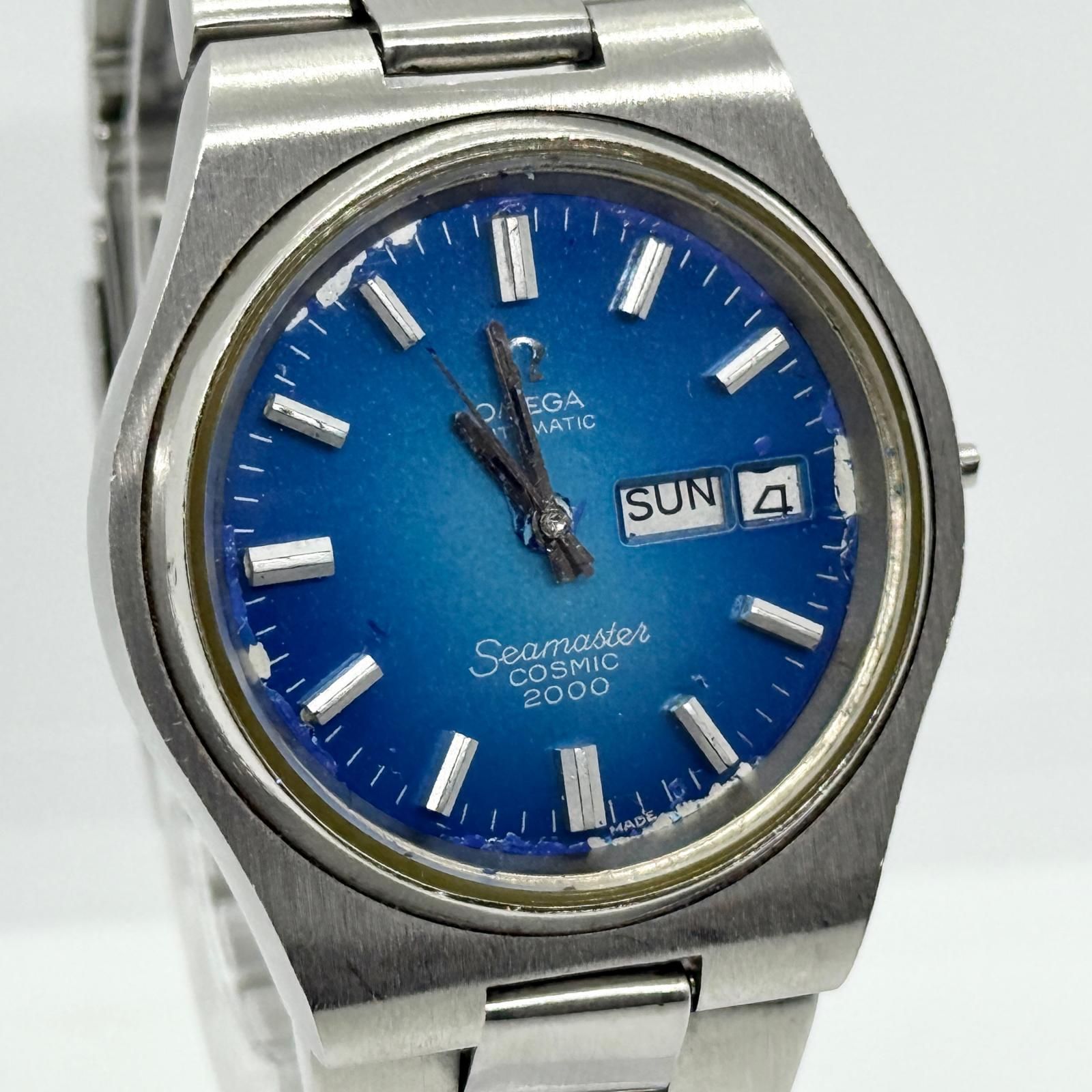OMEGA オメガ SEAMASTER シーマスター COSMIC コスミック ブルー AT メンズ ブルーダイヤル 腕時計 稼働品