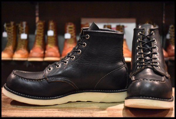 9D 良品 12年】レッドウィング 9075 アイリッシュセッター 黒 ブラック