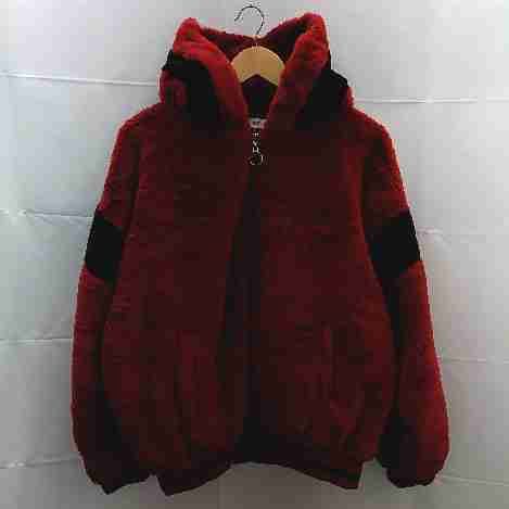 ◇ GALLIS ADDICTION ガリスアディクション フェイクファー ポリエステル 長袖 ブルゾン ジャケット サイズ3 レッド E 13012300240712 メンズ 【1301230024071】