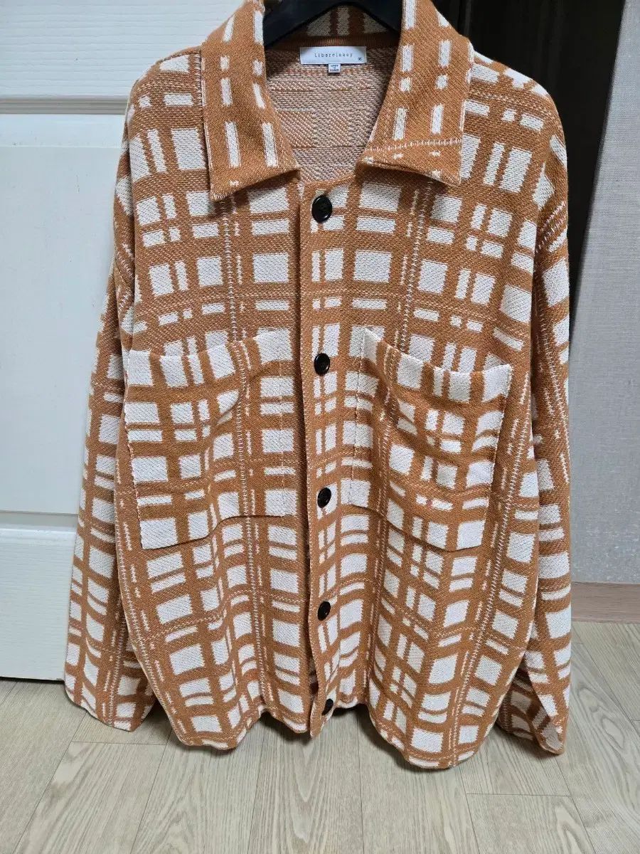 LIBERCLASSY オレンジ CHECK シャツ カーディガン