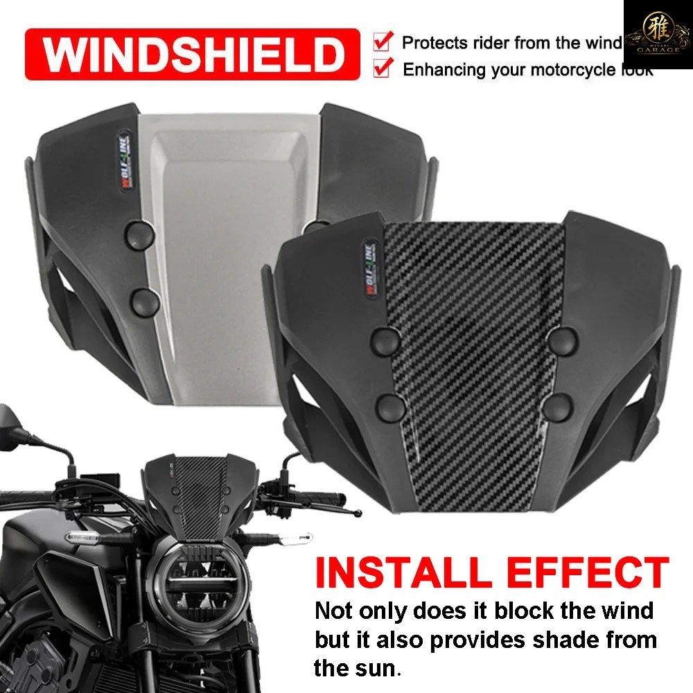 スポーツウインドスクリーン ホンダ CB650R 2019 - 23 オートバイ用ウインドシールド フロントウインドディフレクター プロテクター バイザ