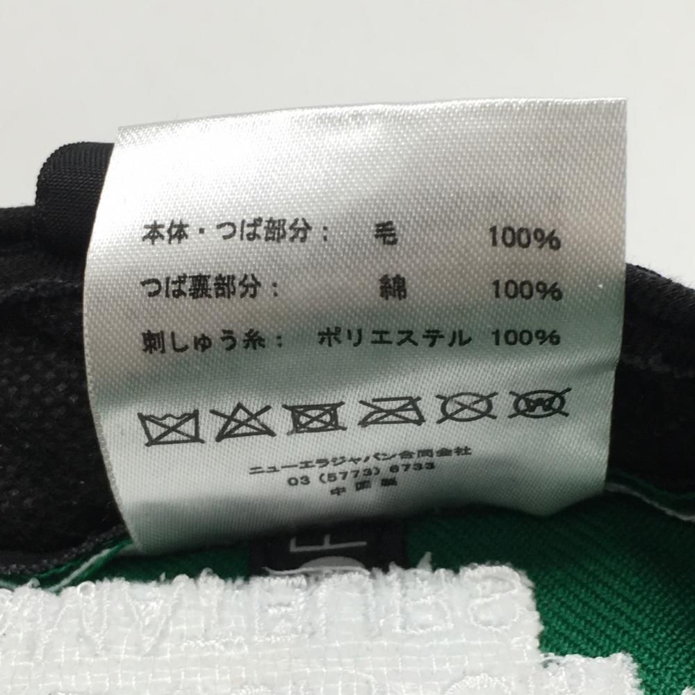 【美品】ニューエラ×タングラム×クラブハウス フラットキャップ グリーン×白 立体ロゴ刺しゅう 7 3/4(61,5cm) ゴルフウェア New Era