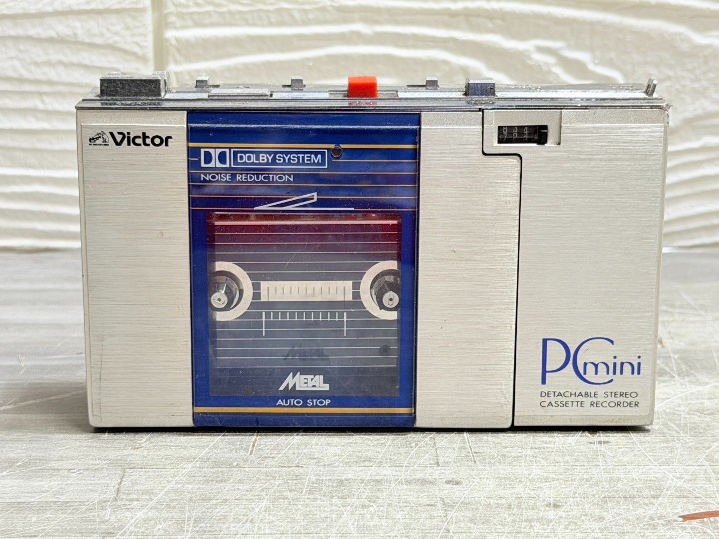 Victor PC-D100 PCmini ステレオカセットレコーダー ビクター ポータブル 録音再生 メタル対応 昭和レトロ 動作未確認 現状品 120526