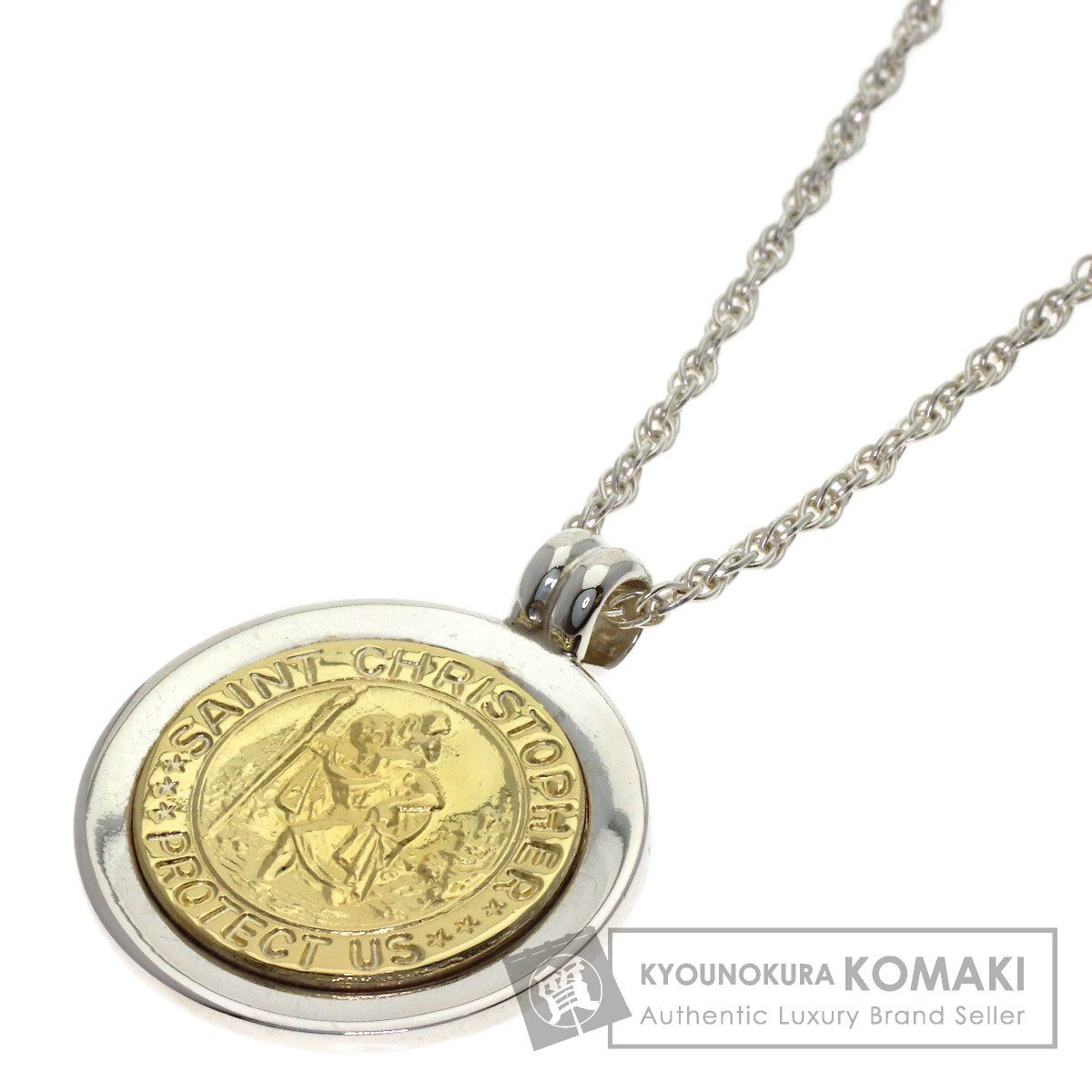 TIFFANY&Co. ティファニー セントクリストファー ネックレス K18YG SV レディース [中古]