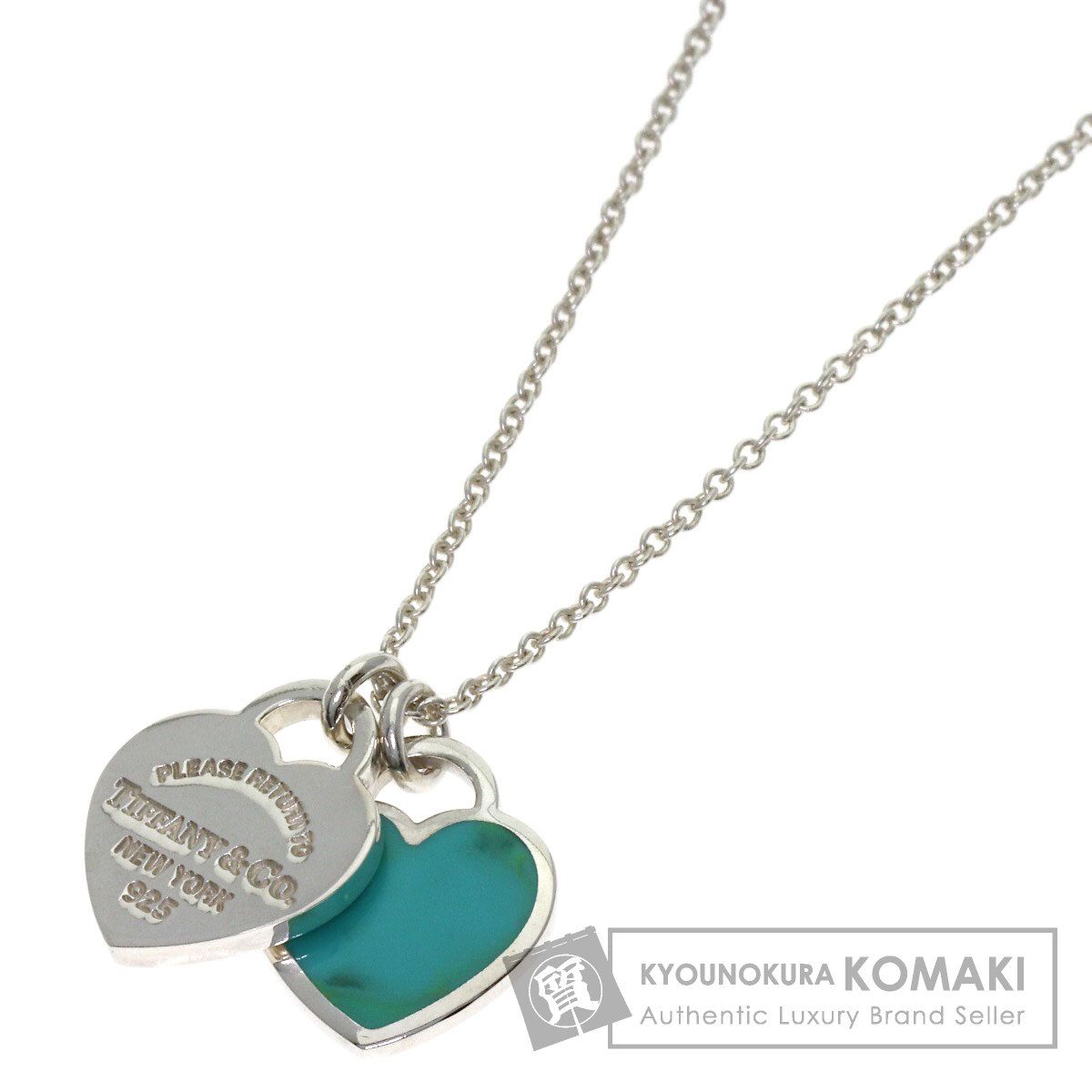 TIFFANY&Co. ティファニー ダブルハート エナメル ネックレス SV レディース [中古]