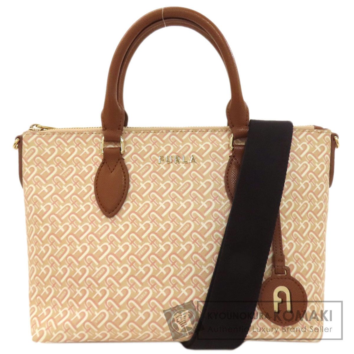 Furla フルラ カリプソ アーチロゴパターン 2WAY ハンドバッグ レザー レディース [中古]