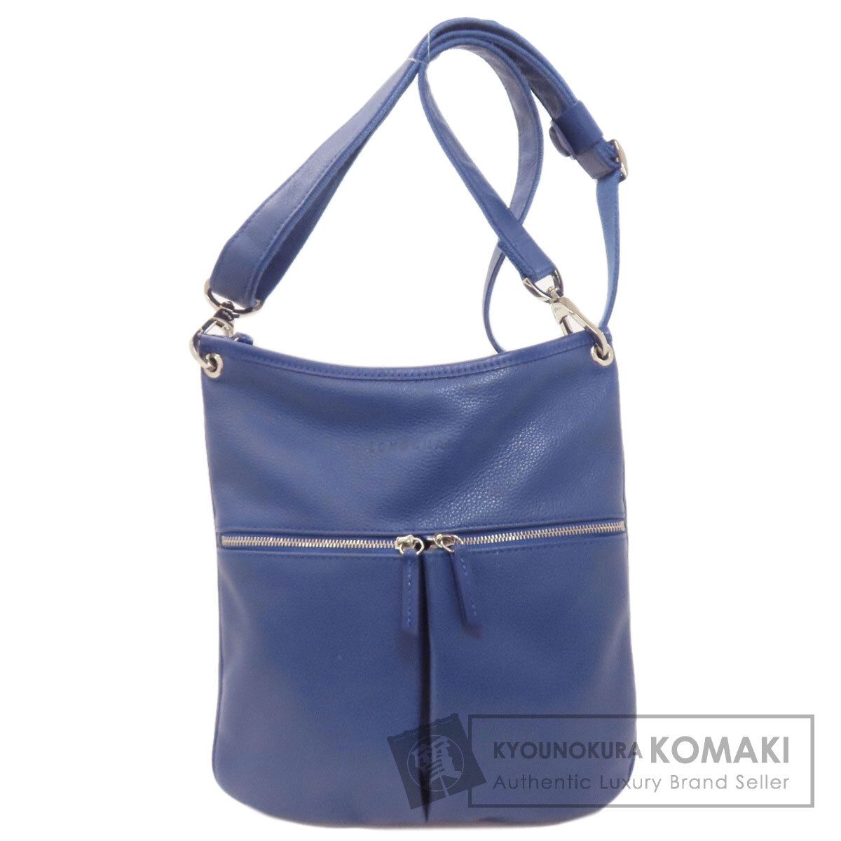 Longchamp ロンシャン ロゴ ショルダーバッグ レザー レディース [中古]