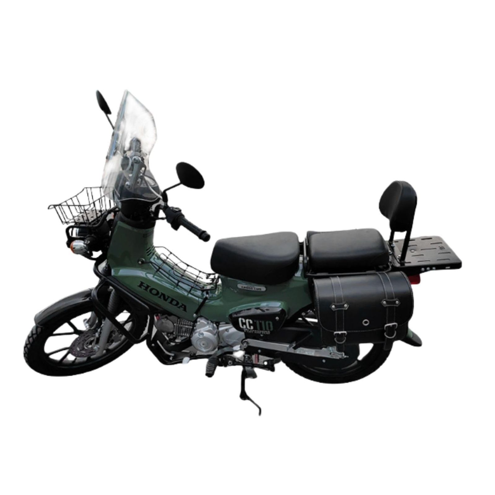 ホンダ適合 スーパーカブ110 クロスカブ110 リアキャリア 大型 ロング 荷台 延長タイプ JA45 JA60 JA59 JA44 JA42 対応 炭素鋼 ブラック リアボックス取付可 積載 カスタム 実用 社外品 バイク用 キャリア カブ1 [ブラック]