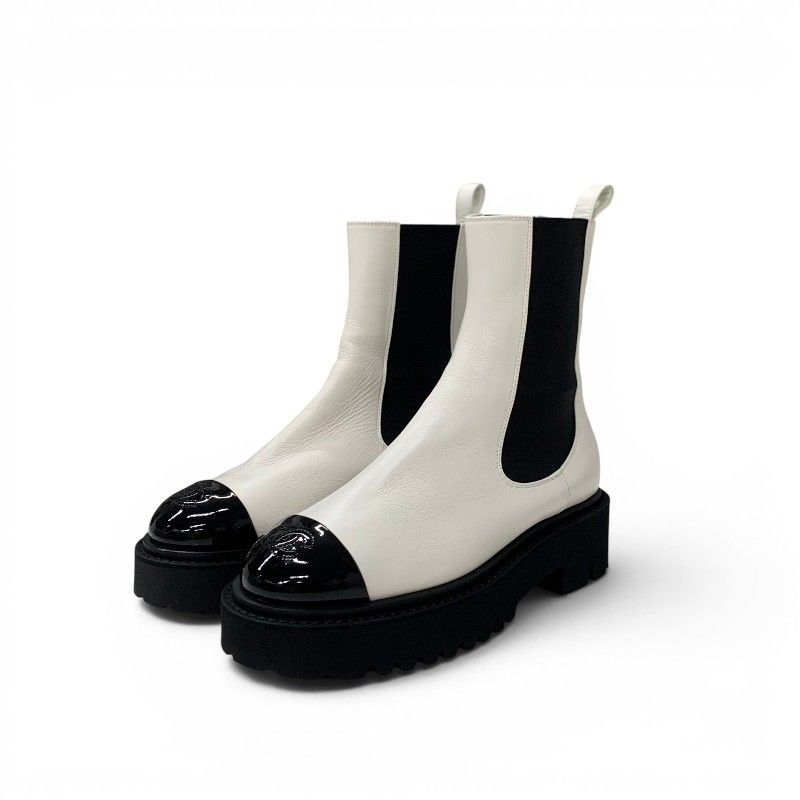 シャネル CHANEL ブーツ ショートブーツ 靴 シューズ レザー パテント
