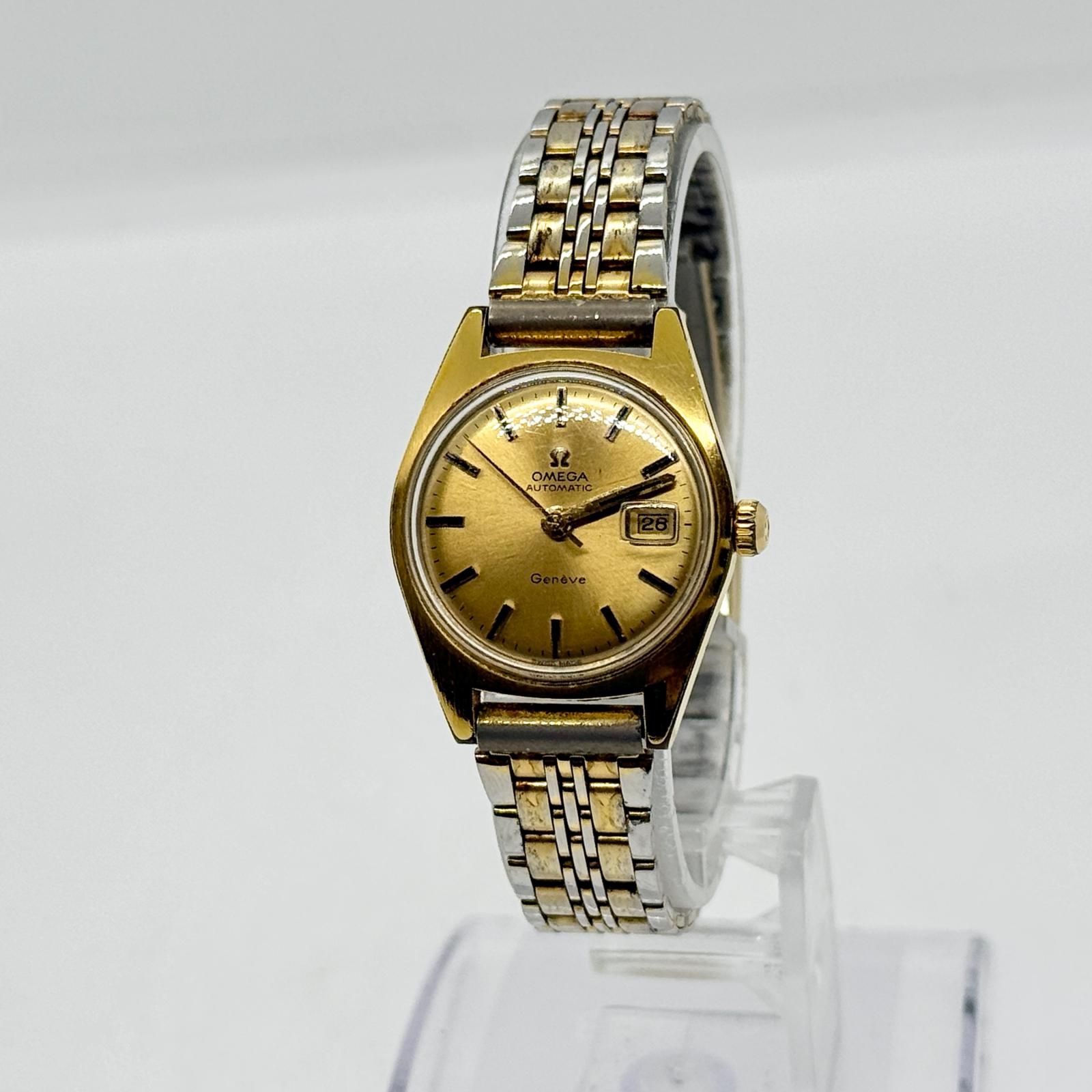 OMEGA オメガ Geneve ジュネーブ 166.041 ゴールド AT レディース 腕時計 稼働品