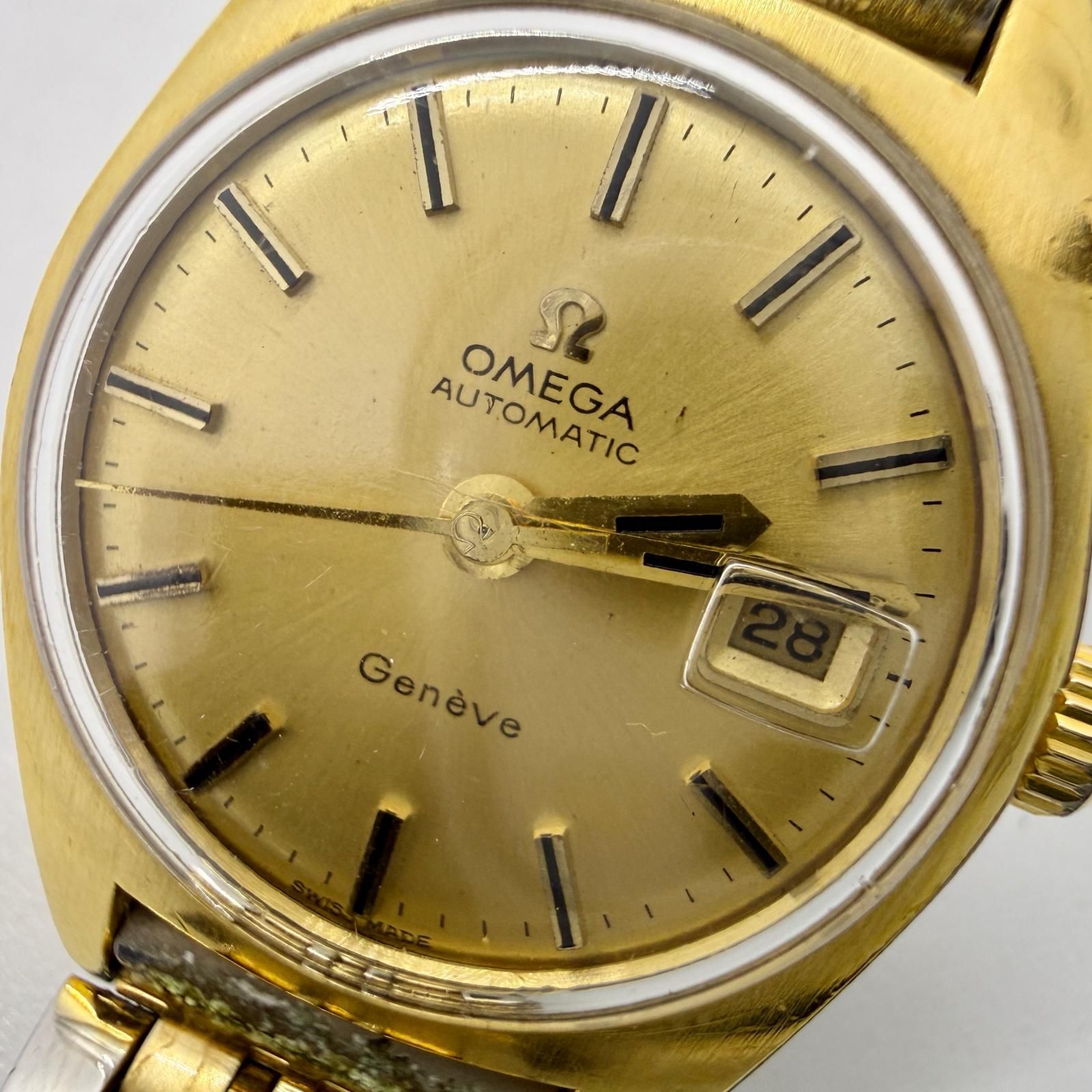 OMEGA オメガ Geneve ジュネーブ 166.041 ゴールド AT レディース 腕時計 稼働品