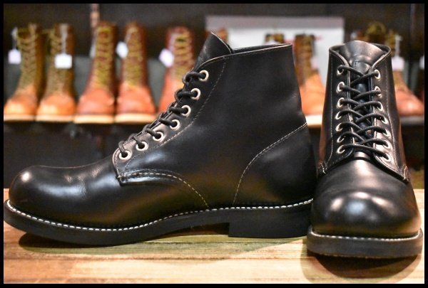 【7D 美品 15年 カスタム】レッドウィング 8165 アイリッシュセッター ブラッククローム プレーントゥ ブーツ redwing HOPESMORE【GE442】