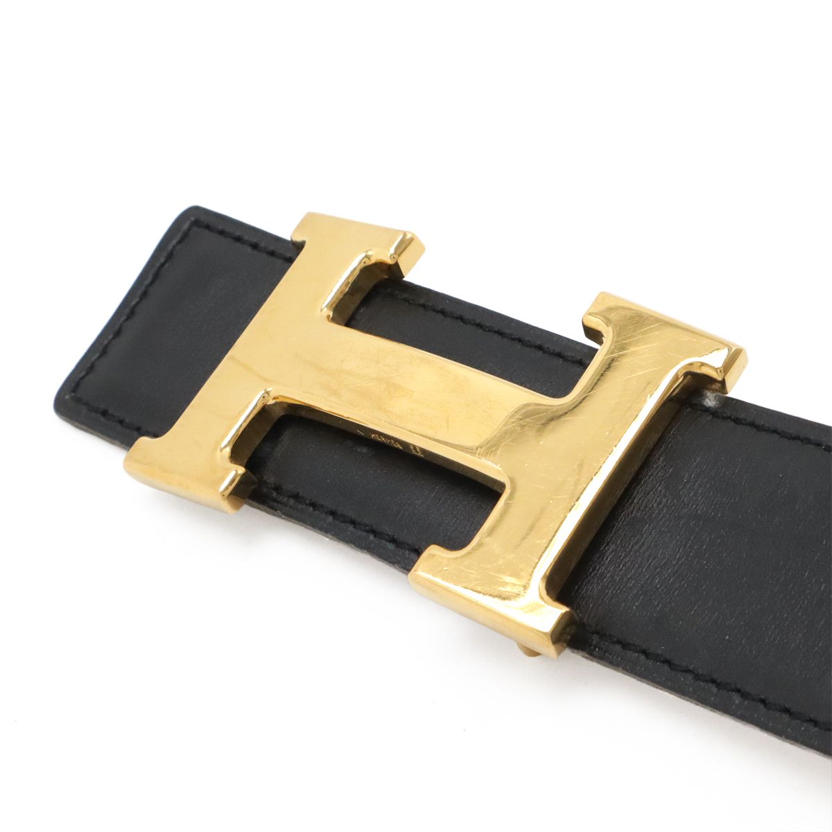 HERMES エルメス Hベルト Hバックル リバーシブル ボックスカーフ BOX