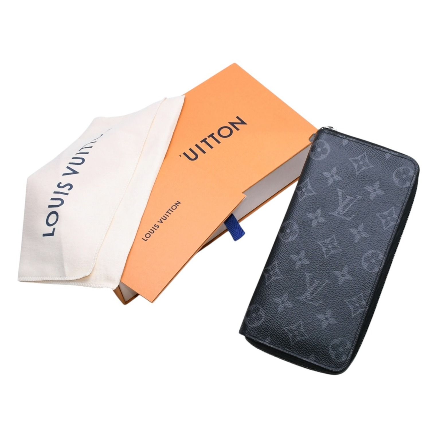 極美品 LOUIS VUITTON ルイヴィトン ジッピーウォレットヴェルティカル 長財布 モノグラムエクリプスキャンバス モノグラム ブラック シルバー金具 M62295 中古 4a003005
