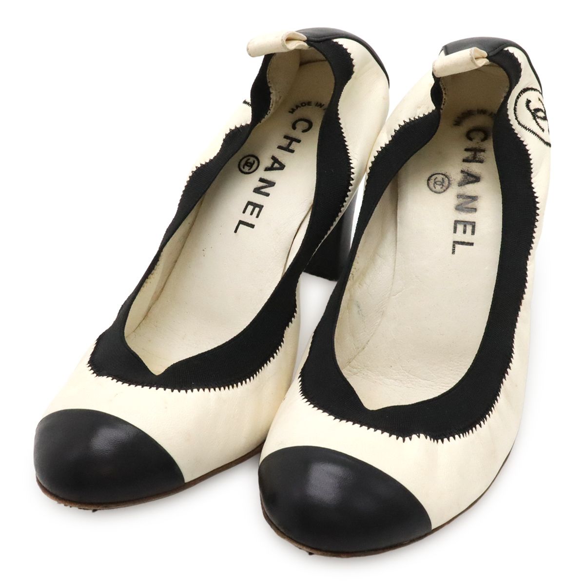 CHANEL シャネル ココマーク パンプス ラウンドトゥ パレエシューズ