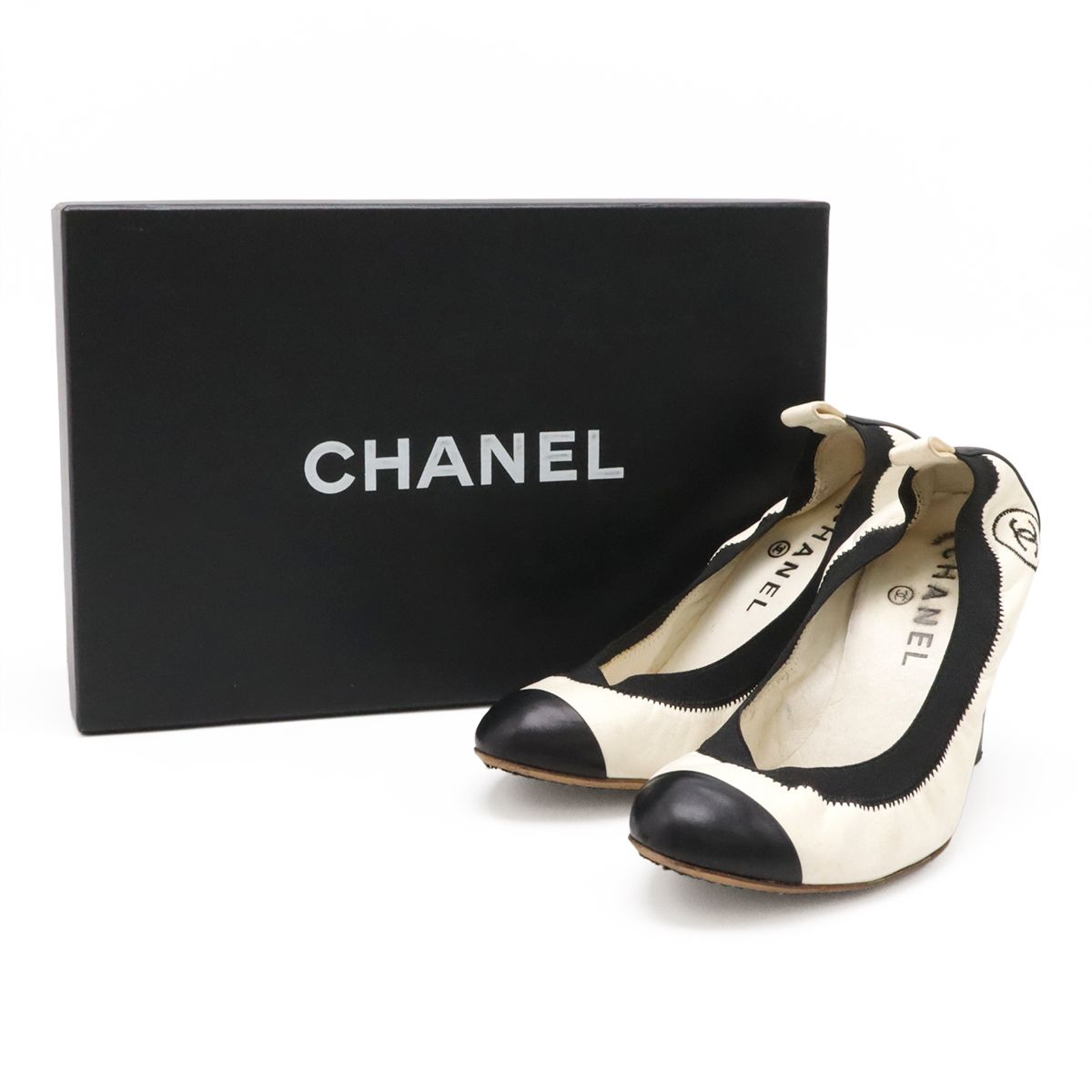 CHANEL シャネル ココマーク パンプス ラウンドトゥ パレエシューズ