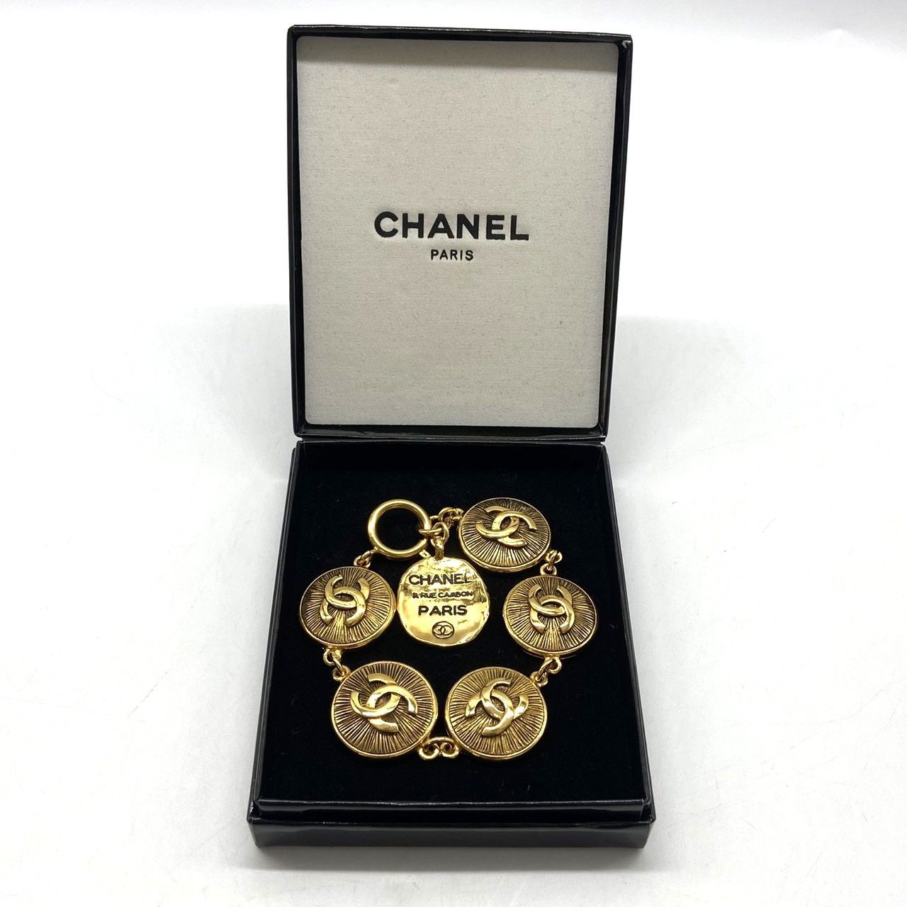 ☆CHANEL シャネル カンボンプレート ブレスレット ココマーク