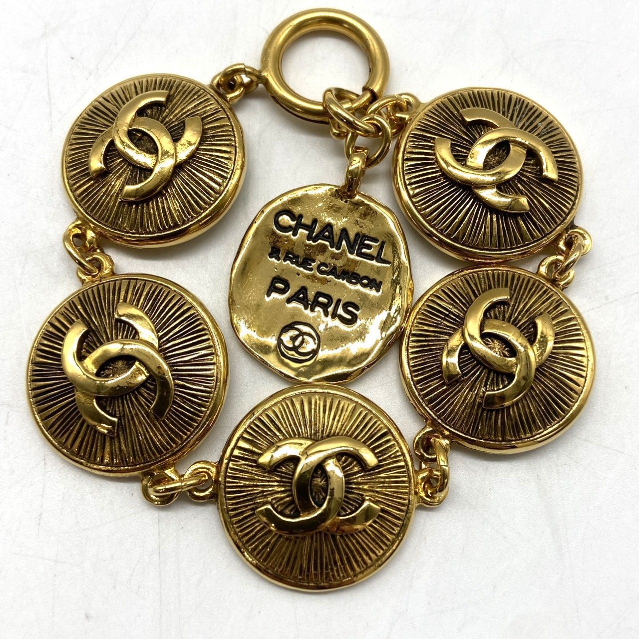 CHANEL カンボンプレート　ヴィンテージ ☆CHANEL シャネル カンボンプレート ブレスレット ココマーク