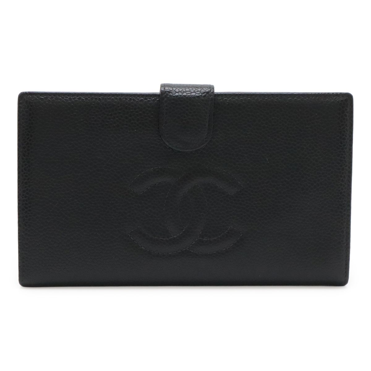 CHANEL シャネル ココマーク がま口 ガマ口 長財布 キャビアスキン