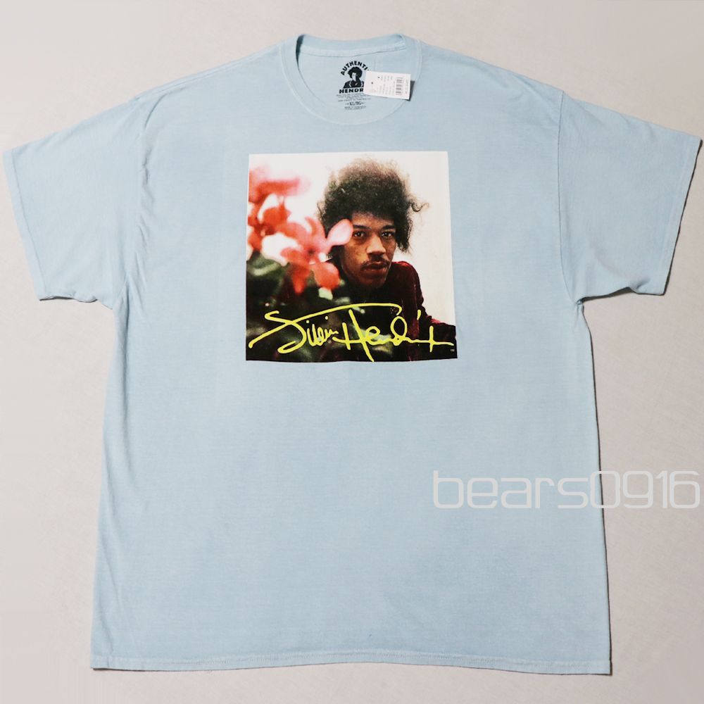 美品　ジミ・ヘンドリックス　Jimi Hendrix Tシャツ　水色　XL ジミヘンドリックス】新品 JIMI HENDRIX Tシャツ XL 水色 バンドT