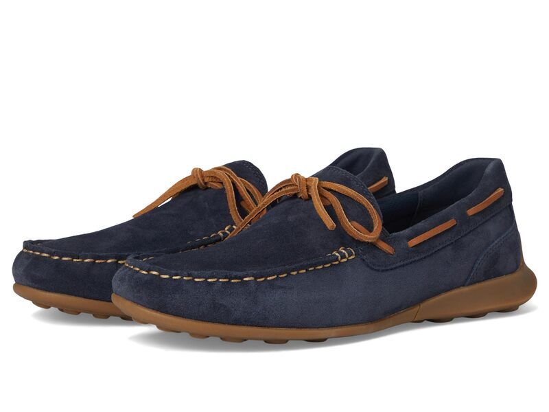 ロックポート メンズ シューズ スリッポン・ローファー Rockport Dmx Dunphy Dark Blue Suede ブルー