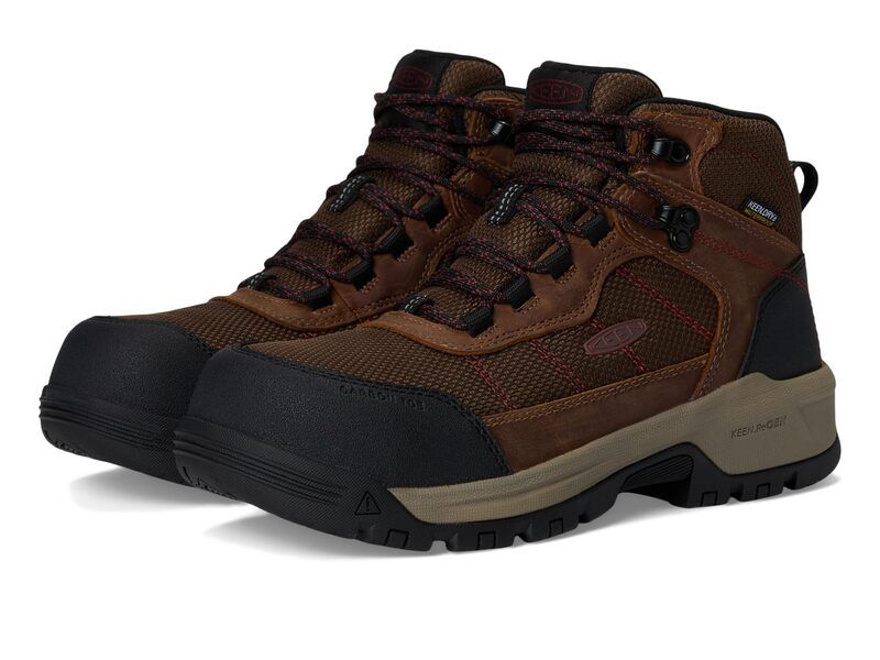 キーン レディース シューズ ブーツ・レインブーツ KEEN Utility Skokie Waterproof Work Boot Carbon Toe BisonBlack ブラック