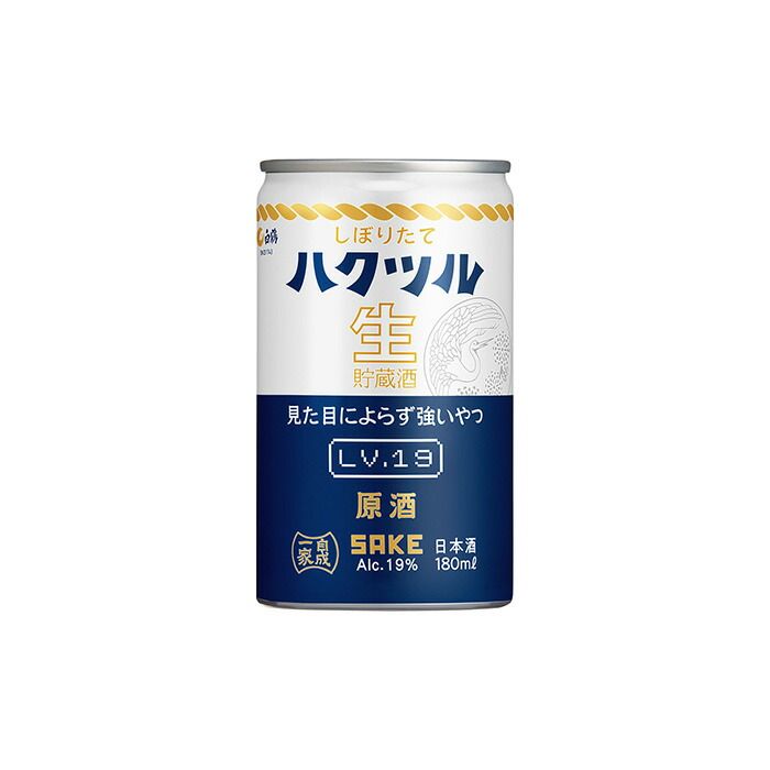 日本酒 白鶴 しぼりたて ハクツル 生貯蔵酒 原酒 缶 180ml × 1ケース / 30本 白鶴酒造