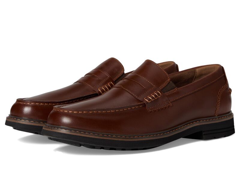 ノンブッシュ メンズ シューズ スリッポン・ローファー Nunn Bush Odin II Moc Toe Penny Loafer Lightweight and Comfortable SlipOn Cognac