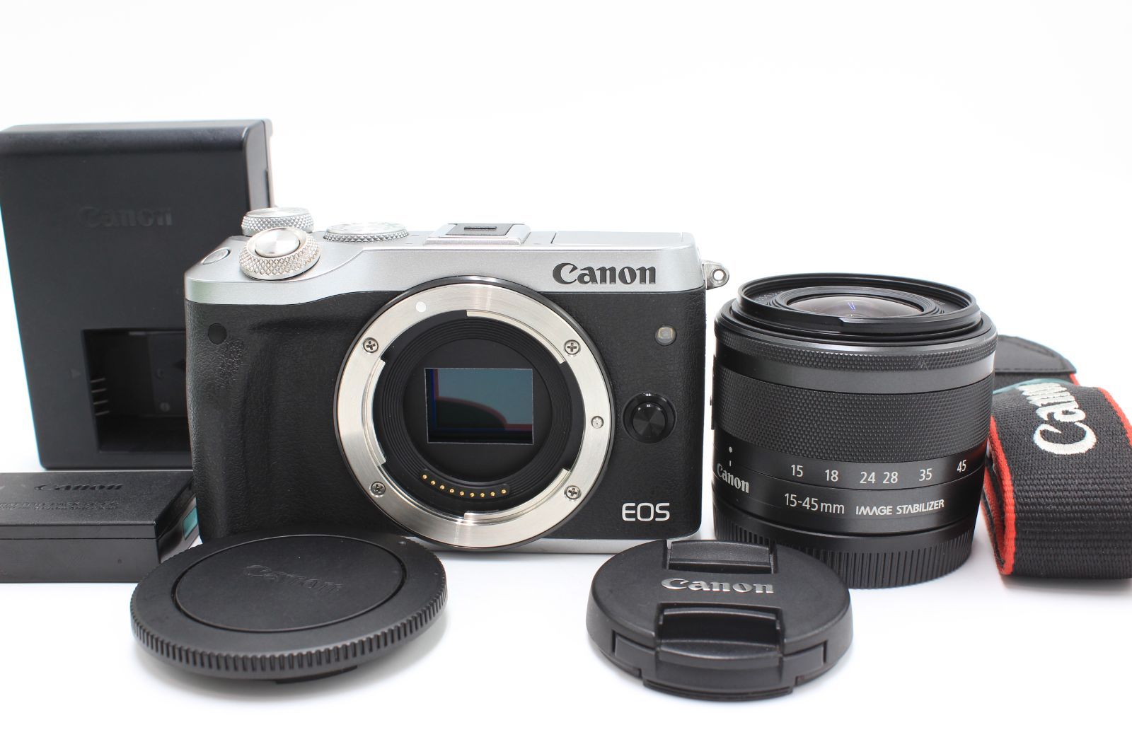 Canon EOS M6 レンズキット(シルバー) EF-M15-45mm F3.5-6.3 IS STM 付属 キヤノン