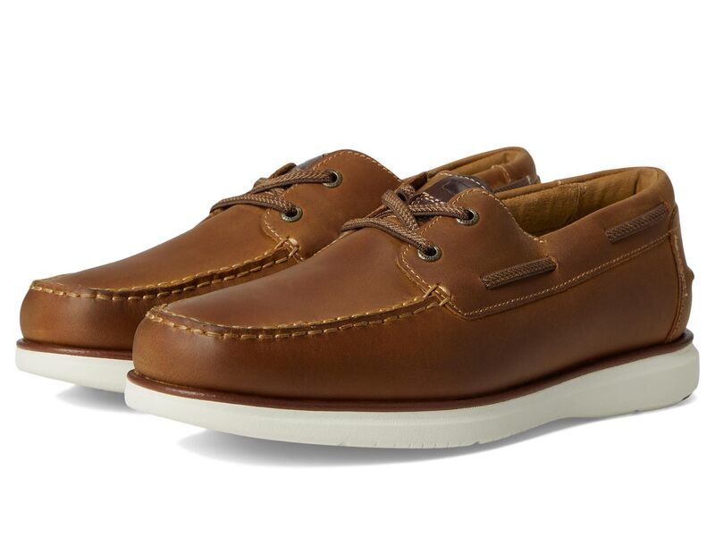 フローシャイム メンズ シューズ スリッポン・ローファー レース Florsheim Tropics Elastic Lace Moc Toe Boat Shoes Brown Crazy Hor ブラウン